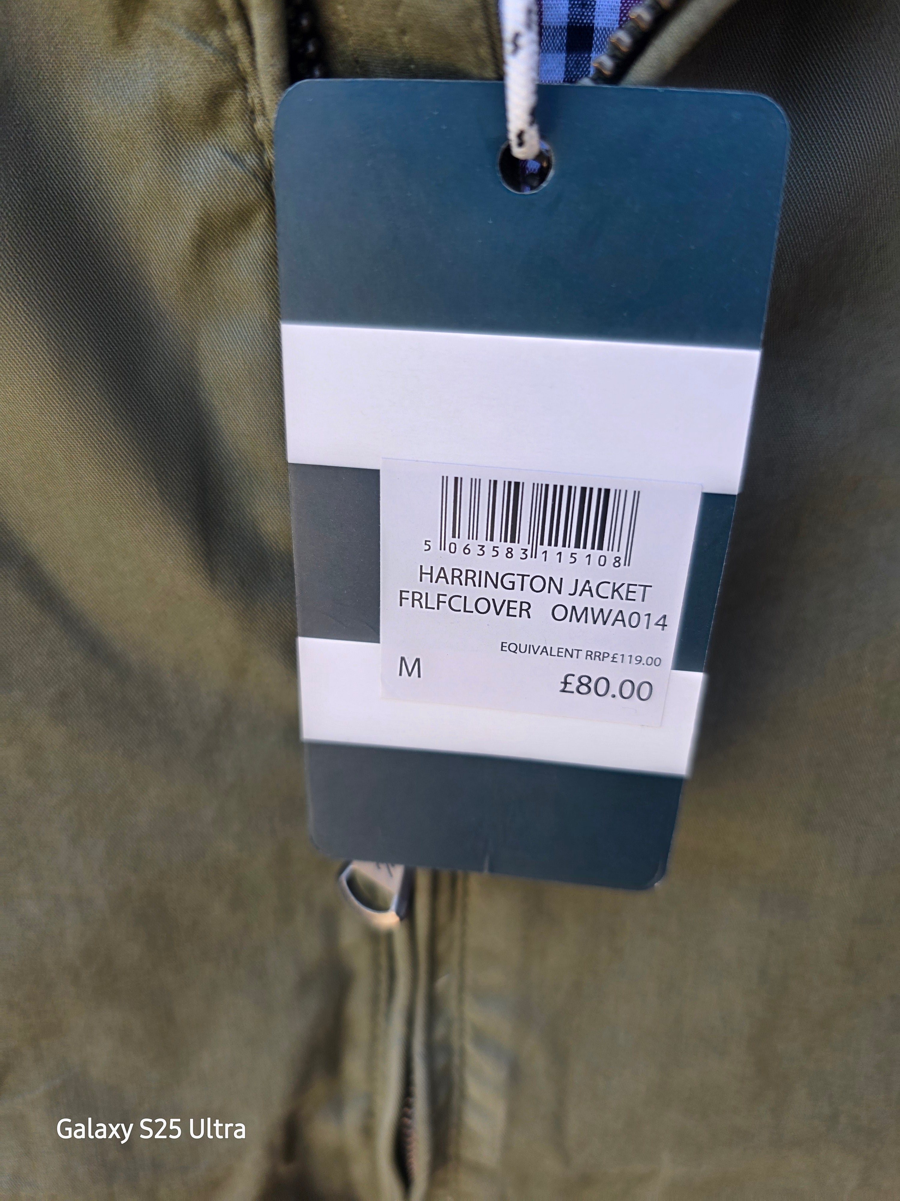Crew Clothing Company Four Leaf Clover Harrington Jacket - Size Medium